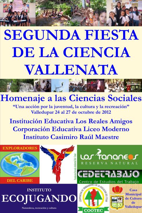 Póster oficial de la 2ª Fiesta de la Ciencia Vallenata