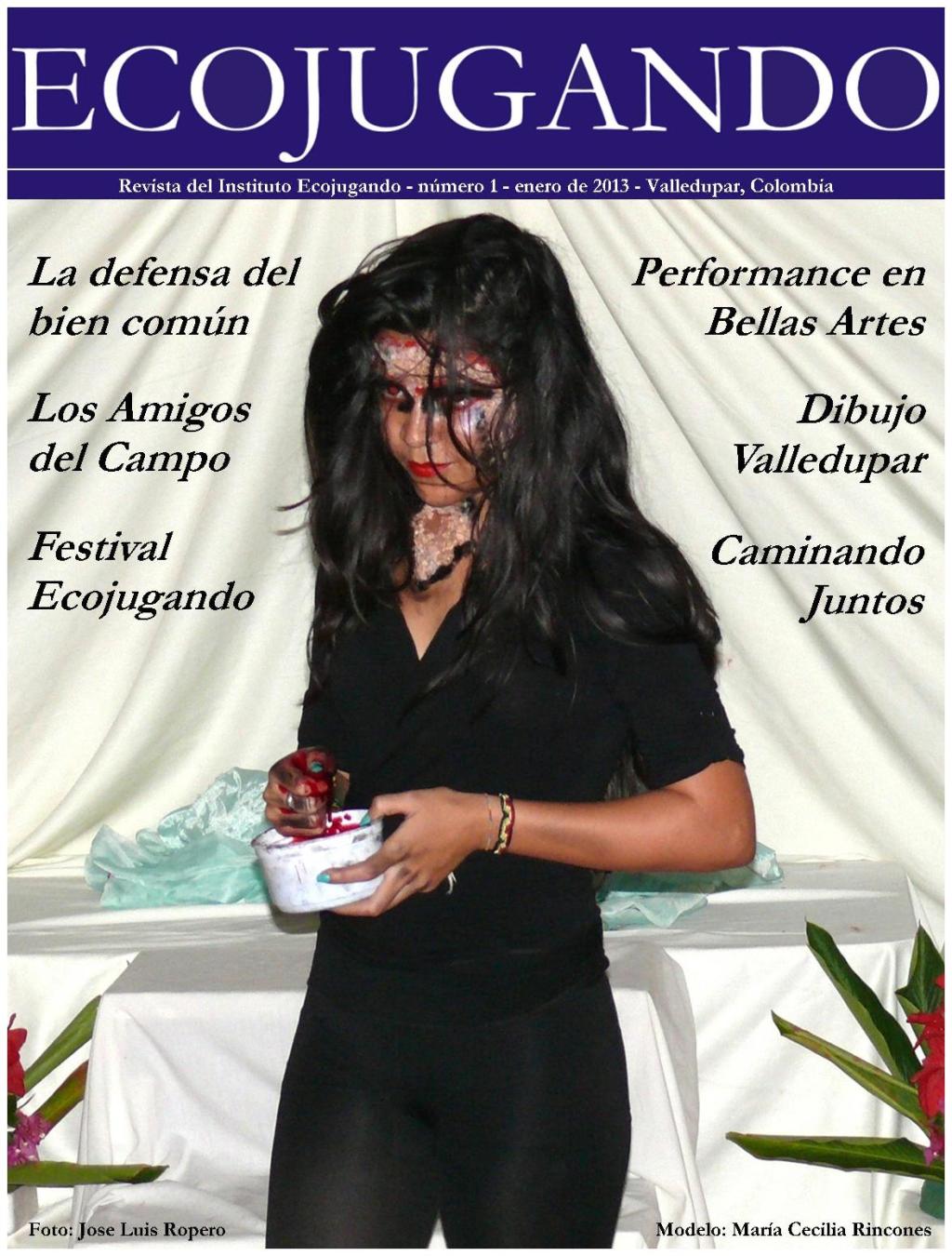Portada de una revista con la imagen de una actriz en primer plano y el texto Ecojugando.