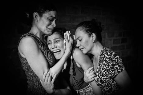 Carolina Rodríguez, Clarisa Cuadros y Ángela Moya. Foto: Ángela Bayeth - Andrés Mendoza (cortesía).