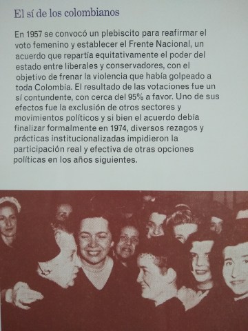 Prensa 1957 Voto femenino Colombia