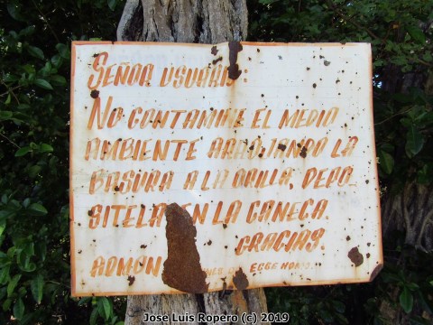 Letrero cuide el medio ambiente