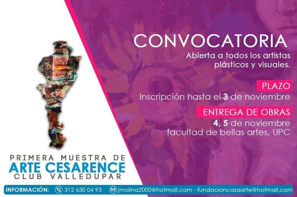 Convocatoria para la muestra de arte cesarense Club Valledupar&nbsp;2019