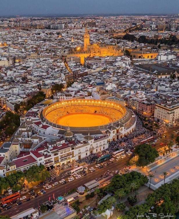 Vista aerea de Sevilla España.