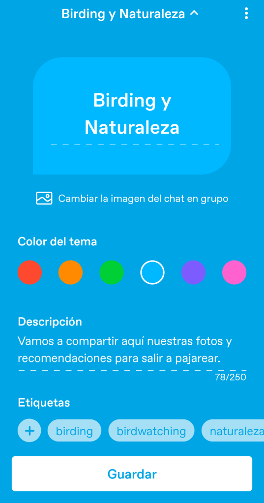 Inicio app Tumblr chat grupal