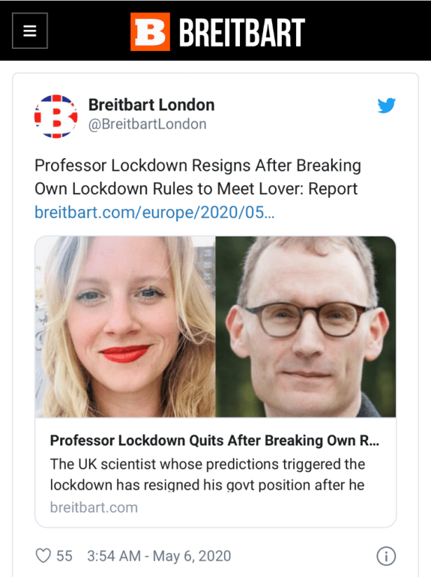 Captura de pantalla de Twitter