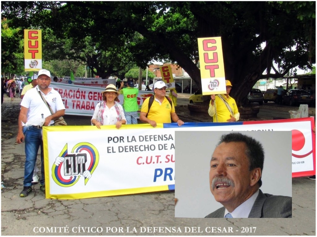 Montaje de un retrato sobre la imagen de un grupo de personas