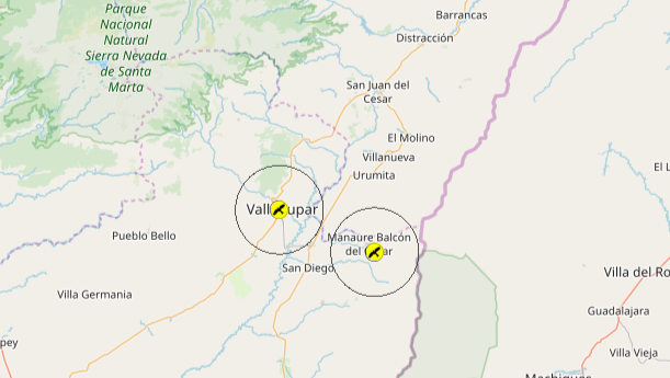 Christmas Bird Count Colombia circles