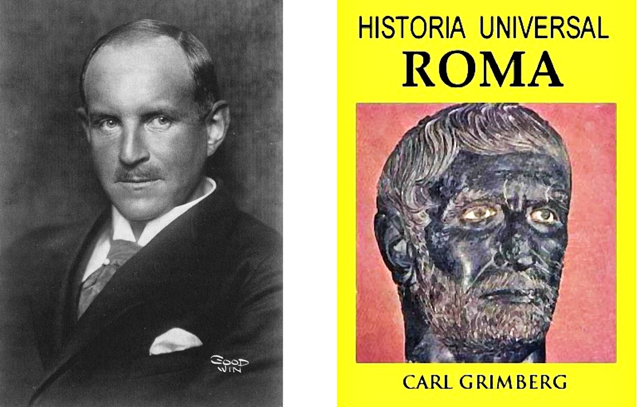 Retrato antiguo de un hombre y portada de un libro