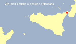 Mapa de la primera guerra punica en sicilia