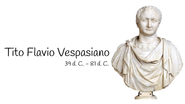 Composición representativa del emperador romano Tito Flavio Vespasiano.