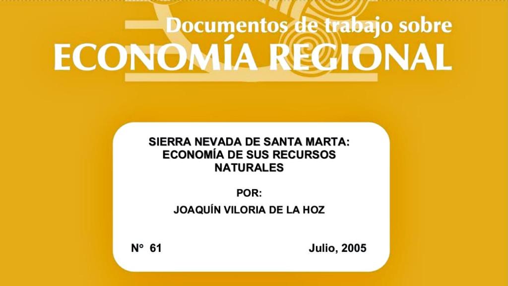Portada de un documento sobre deforestación en la Sierra Nevada de Santa Marta.